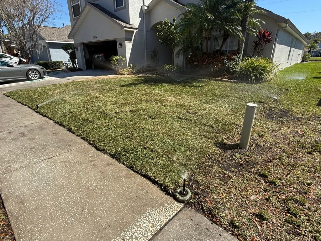 residential irrigation system installed by copperhead property maintenance