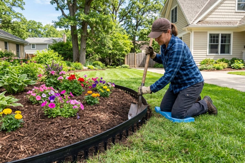 install flower bed edging